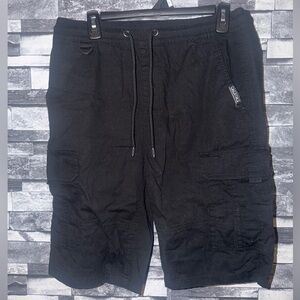 Akademiks Black Men's  size M Cargo Shorts with Drawstring Waist